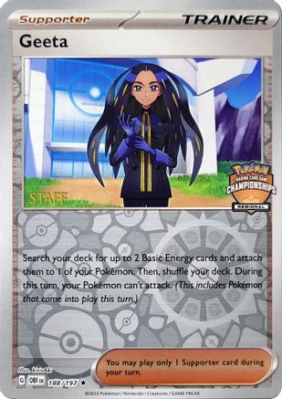 Geeta (Regional Championships) [Staff] - 188/197 - League & Championship Cards Reverse Holofoil