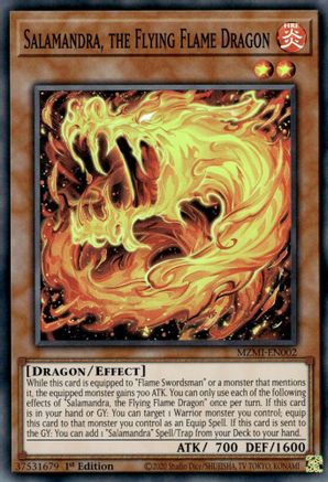 Salamandra, the Flying Flame Dragon (MZMI-EN002) - Maze of Millennia 1st Edition