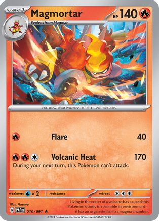 Magmortar 10 - SV Paldean Fates Reverse Holofoil