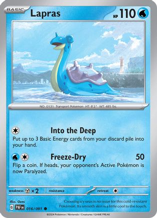 Lapras 16 - SV Paldean Fates Reverse Holofoil