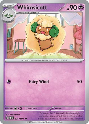 Whimsicott 35 - SV Paldean Fates Reverse Holofoil