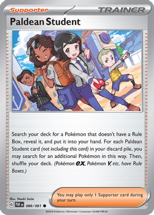 Paldean Student - 086/091 86 - SV Paldean Fates Reverse Holofoil