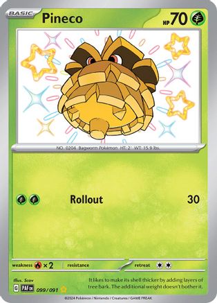 Pineco - 099/091 99 - SV Paldean Fates Holofoil