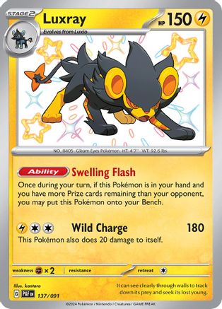 Luxray 136 - SV Paldean Fates Holofoil