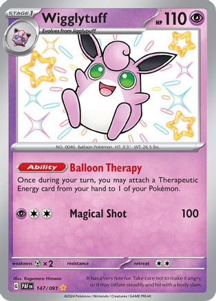 Wigglytuff 147 - SV Paldean Fates Holofoil