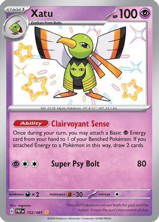 Xatu - 152/091 152 - SV Paldean Fates Holofoil