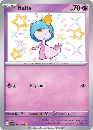 Ralts 153 - SV Paldean Fates Holofoil