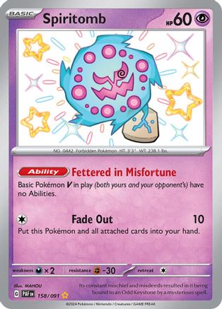 Spiritomb 158 - SV Paldean Fates Holofoil