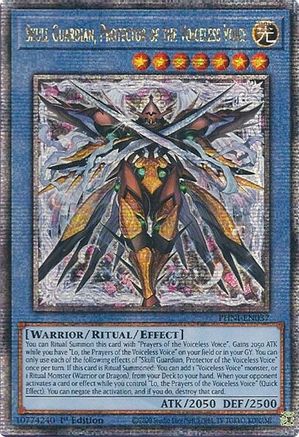 Skull Guardian, Protector of the Voiceless Voice (Quarter Century Secret Rare) (PHNI-EN037) - Phantom Nightmare 1st Edition