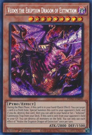 Veidos the Eruption Dragon of Extinction (PHNI-EN090) - Phantom Nightmare 1st Edition