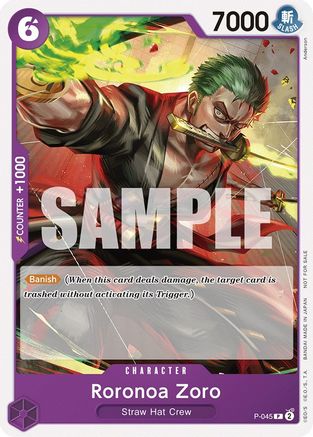 Roronoa Zoro (OP-06 Pre-Release Tournament) [Participant] (P-045) - One Piece Promotion Cards