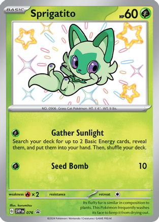 Sprigatito - 076 76 - SV Scarlet & Violet Promo Cards Holofoil