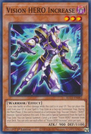 Vision HERO Increase (BLC1-EN082) - Battles of Legend: Chapter 1 1st Edition