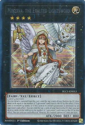 Minerva, the Exalted Lightsworn (Silver) (BLC1-EN013) - Battles of Legend: Chapter 1 1st Edition