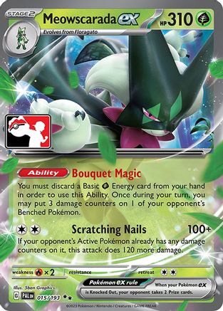 Meowscarada ex 15 - Prize Pack Series Cards Holofoil