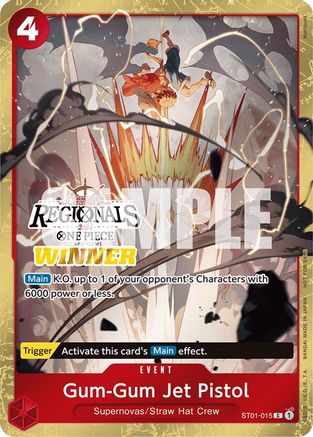 Gum-Gum Jet Pistol (Offline Regional 2024) [Winner] (ST01-015) - One Piece Promotion Cards