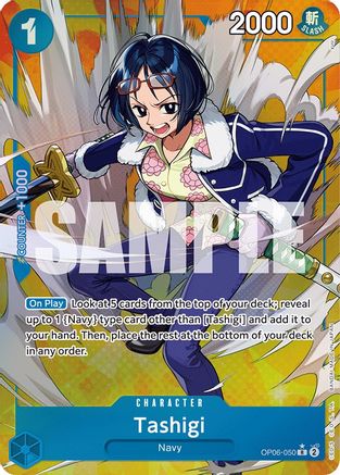 Tashigi (Alternate Art) (OP06-050) - Wings of the Captain Foil