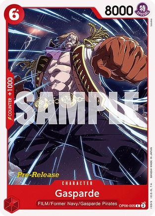 Gasparde (OP06-005) - Wings of the Captain Pre-Release Cards