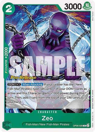 Zeo (OP06-028) - Wings of the Captain Pre-Release Cards