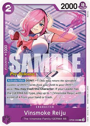 Vinsmoke Reiju (068) (OP06-068) - Wings of the Captain Pre-Release Cards