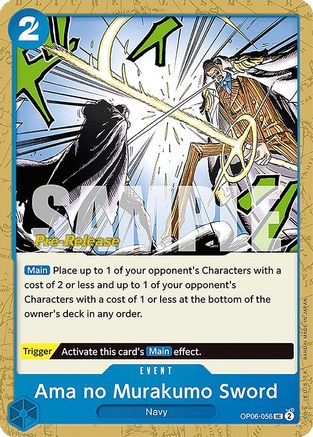 Ama no Murakumo Sword - OP06-056 - Wings of the Captain Pre-Release Cards