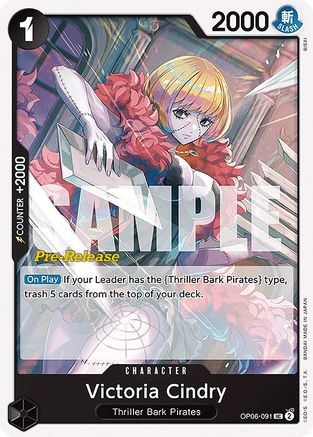 Victoria Cindry (OP06-091) - Wings of the Captain Pre-Release Cards