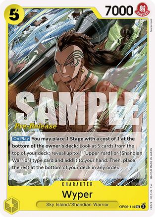 Wyper (OP06-114) - Wings of the Captain Pre-Release Cards