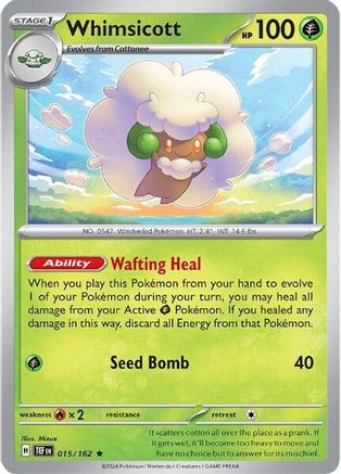 Whimsicott 15 - SV05 Temporal Forces Holofoil