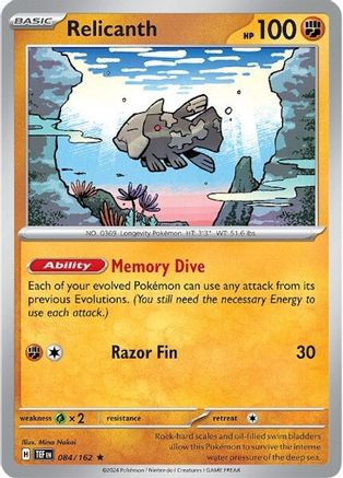 Relicanth 84 - SV05 Temporal Forces Reverse Holofoil