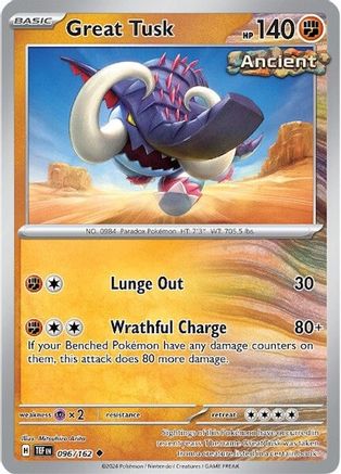 Great Tusk - 096/162 96 - SV05 Temporal Forces Reverse Holofoil