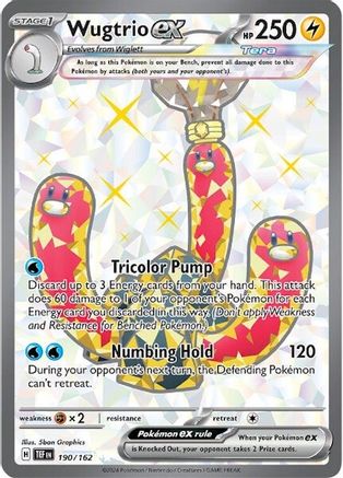 Wugtrio ex - 190/162 190 - SV05 Temporal Forces Holofoil