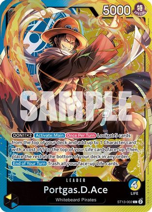 Portgas.D.Ace (002) (ST13-002) - Ultra Deck: The Three Brothers Foil