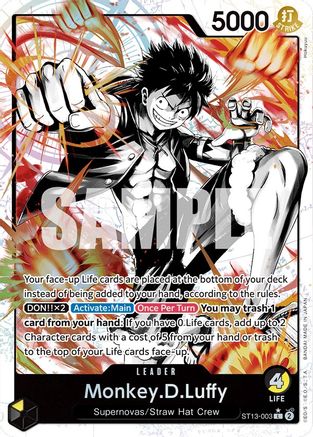 Monkey.D.Luffy (003) (Parallel) (ST13-003) - Ultra Deck: The Three Brothers Foil