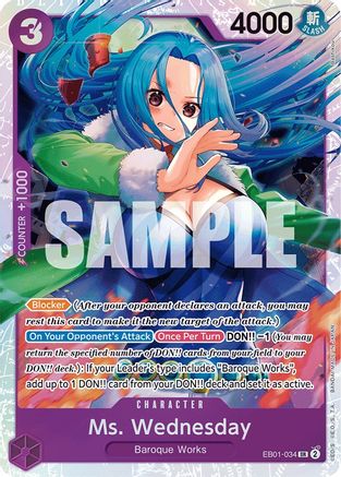 Ms. Wednesday (EB01-034) - Extra Booster: Memorial Collection Foil