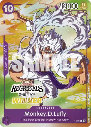Monkey.D.Luffy (041) (Offline Regional 2024 Vol. 2) [Winner] (P-041) - One Piece Promotion Cards