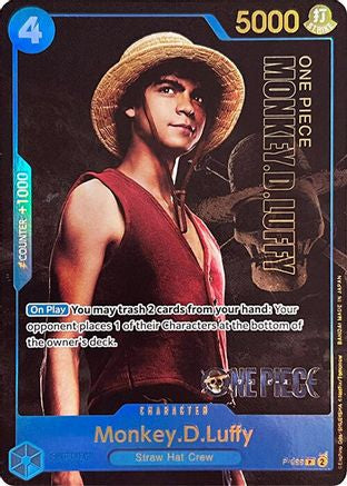 Monkey.D.Luffy (055) (Premium Card Collection -Live Action Edition-) (P-055) - One Piece Promotion Cards Foil