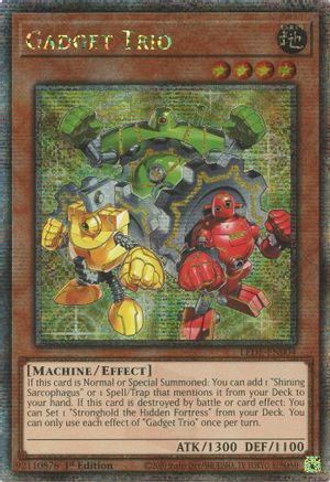 Gadget Trio (Quarter Century Secret Rare) (LEDE-EN004) - Legacy of Destruction 1st Edition