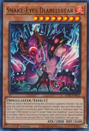 Snake-Eyes Diabellstar (LEDE-EN011) - Legacy of Destruction 1st Edition