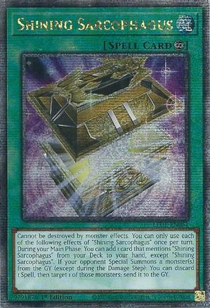 Shining Sarcophagus (Quarter Century Secret Rare) (LEDE-EN051) - Legacy of Destruction 1st Edition