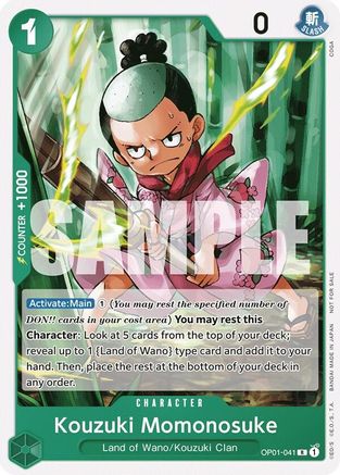 Kouzuki Momonosuke (Tournament Pack Vol. 7) (OP01-041) - One Piece Promotion Cards