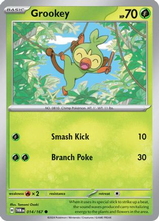 Grookey 14 - SV06 Twilight Masquerade Reverse Holofoil