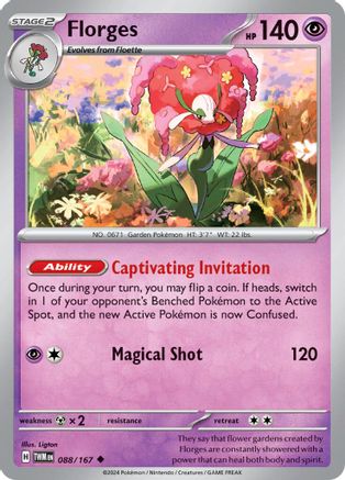 Florges 88 - SV06 Twilight Masquerade Reverse Holofoil