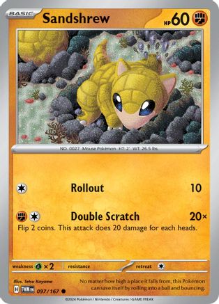 Sandshrew 97 - SV06 Twilight Masquerade Reverse Holofoil