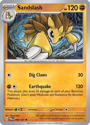 Sandslash 98 - SV06 Twilight Masquerade Reverse Holofoil