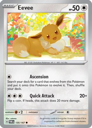 Eevee 135 - SV06 Twilight Masquerade Reverse Holofoil