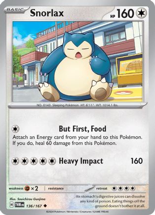 Snorlax 136 - SV06 Twilight Masquerade Reverse Holofoil