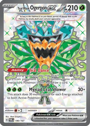 Teal Mask Ogerpon ex - 190/167 190 - SV06 Twilight Masquerade Holofoil