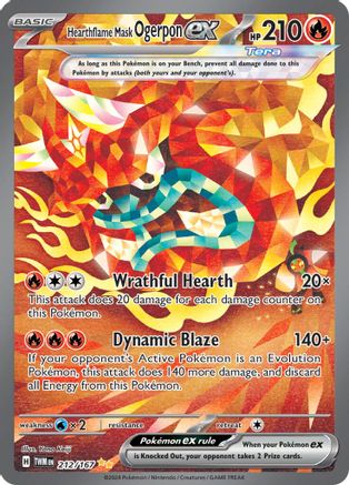 Hearthflame Mask Ogerpon ex 212 - SV06 Twilight Masquerade Holofoil