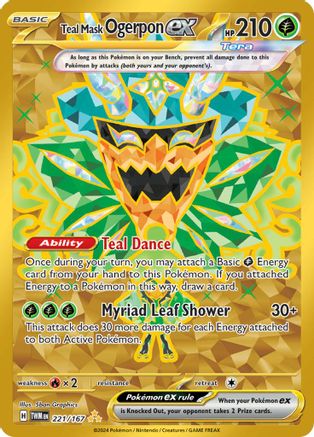 Teal Mask Ogerpon ex - 221/167 221 - SV06 Twilight Masquerade Holofoil