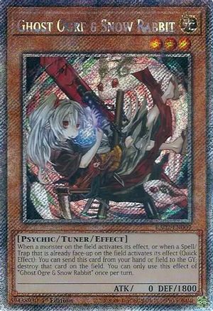 Ghost Ogre & Snow Rabbit (Alternate Art) (Platinum Secret Rare) (RA02-EN009) - 25th Anniversary Rarity Collection II 1st Edition
